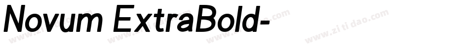 Novum ExtraBold字体转换